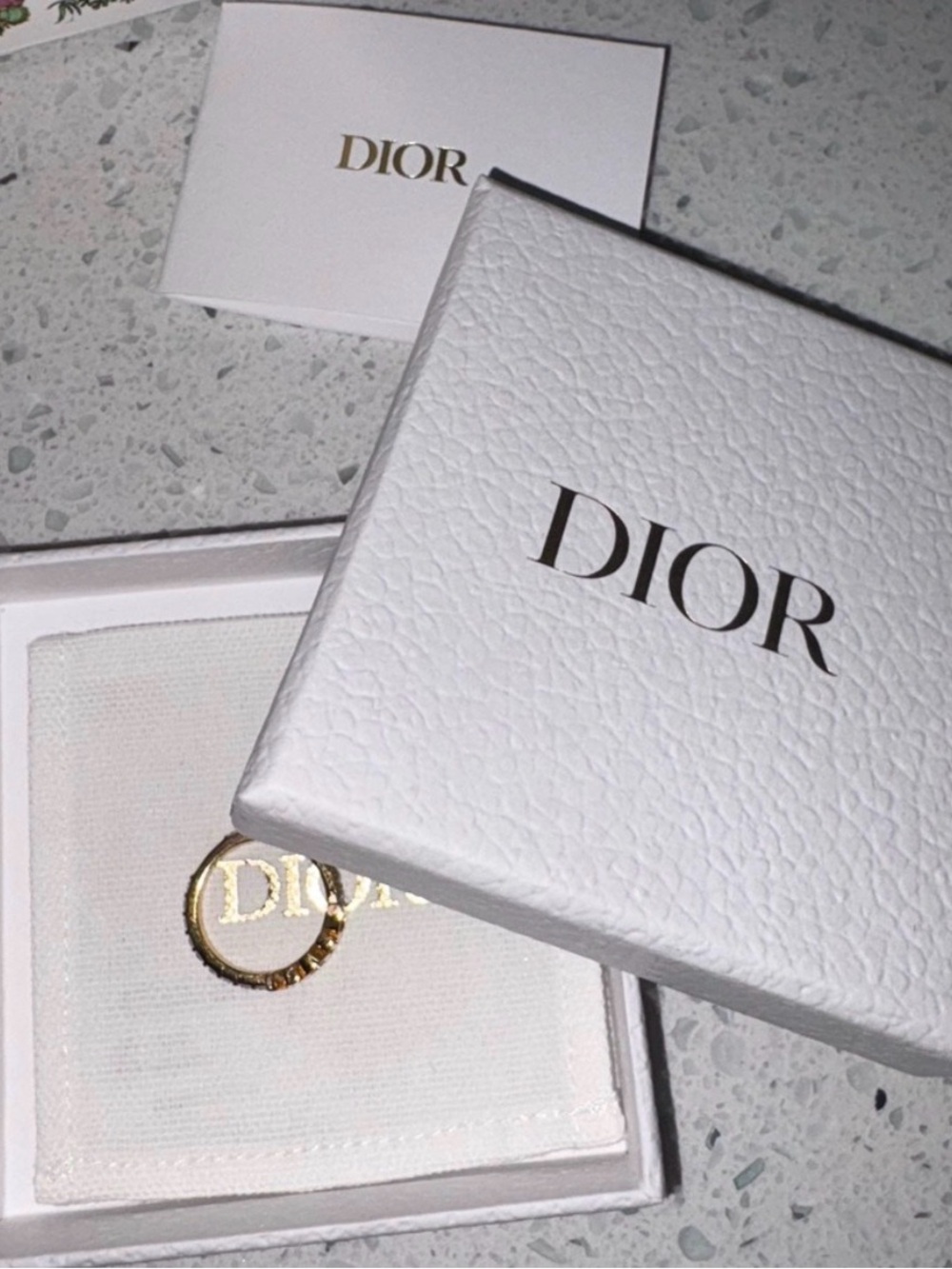 Dior Revolution ring Gold Logo Ring –